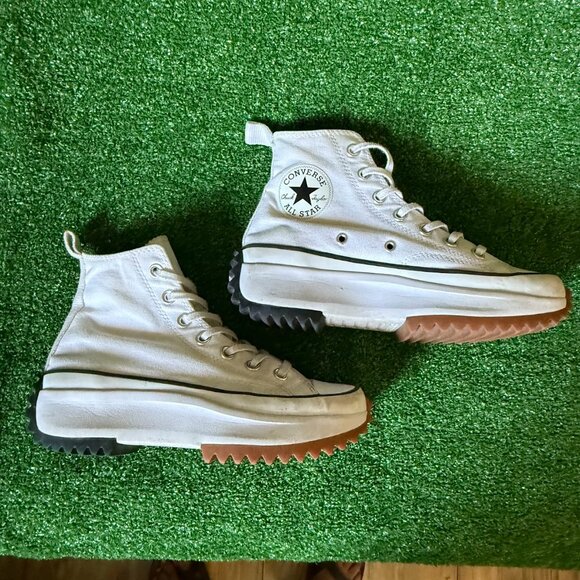 Converse Run Star Hike Women 6.5 White Black Gum Bold Lifestyle Sneakers 166799C - Picture 9 of 13